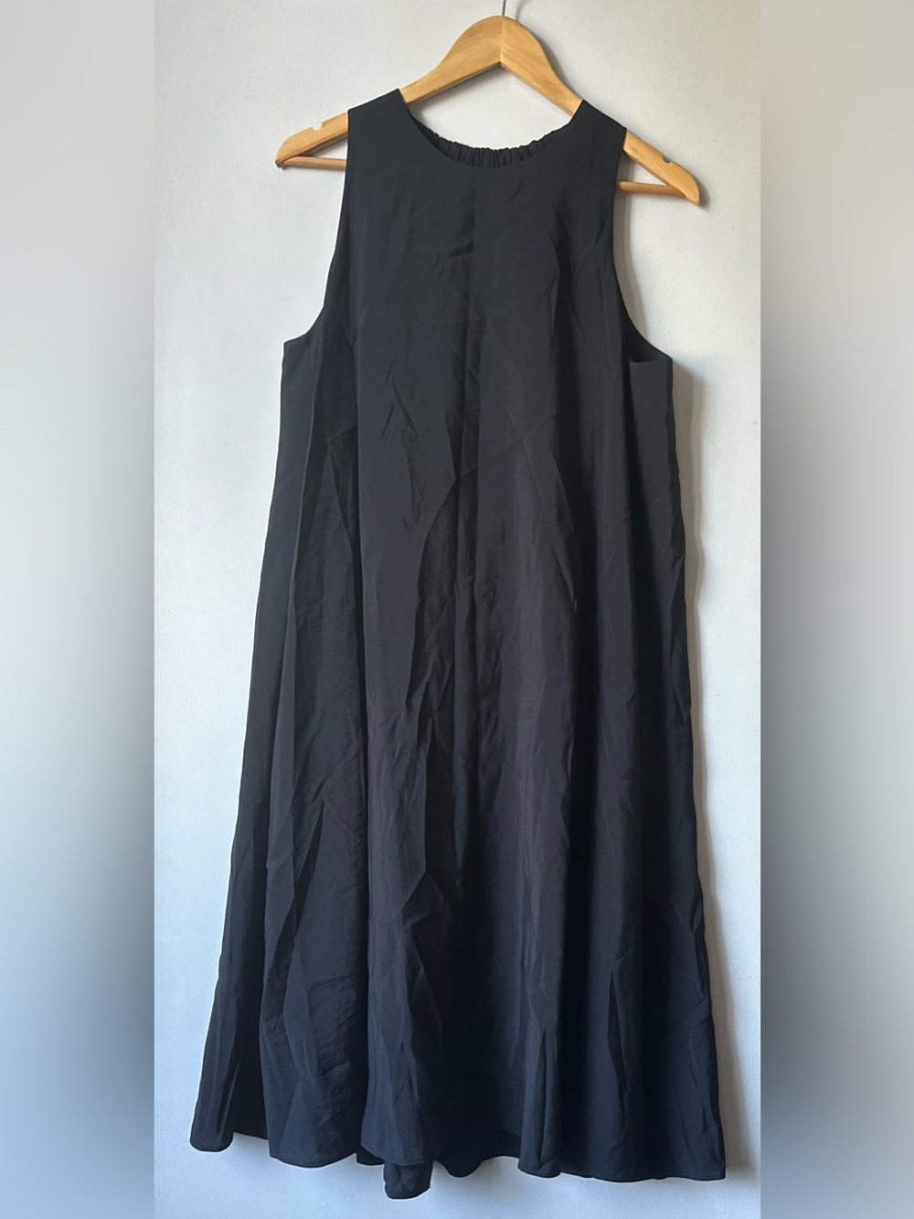 COS Black Sleeveless Midi Dress with High Neck and pockets - Picture 3 of 11